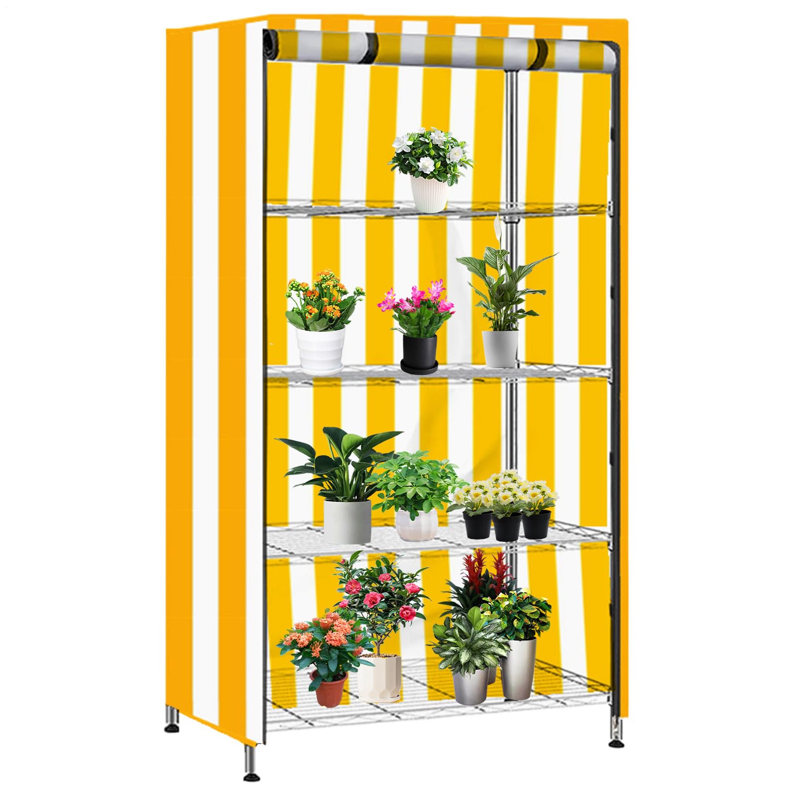 Copertura per scaffale, protezione compatta per mensole, 80 x 45 x 180 cm, antipolvere, impermeabile, resistente, copertura per armadi per dispensa, cucina all'aperto, organizzazione interna del