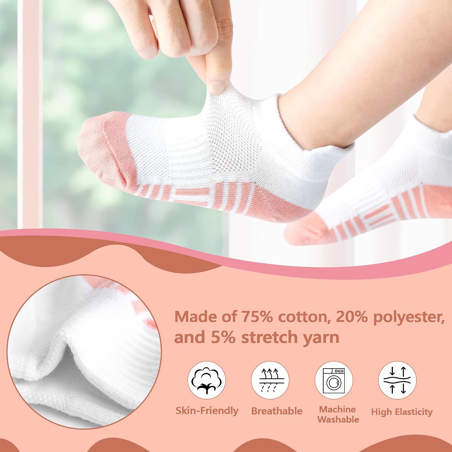 GENTABY 12 Pairs Kids Socks Boys Sock Athletic Ankle Low Cut Cotton Socks for Boys Girls Toddler 1-14 Years