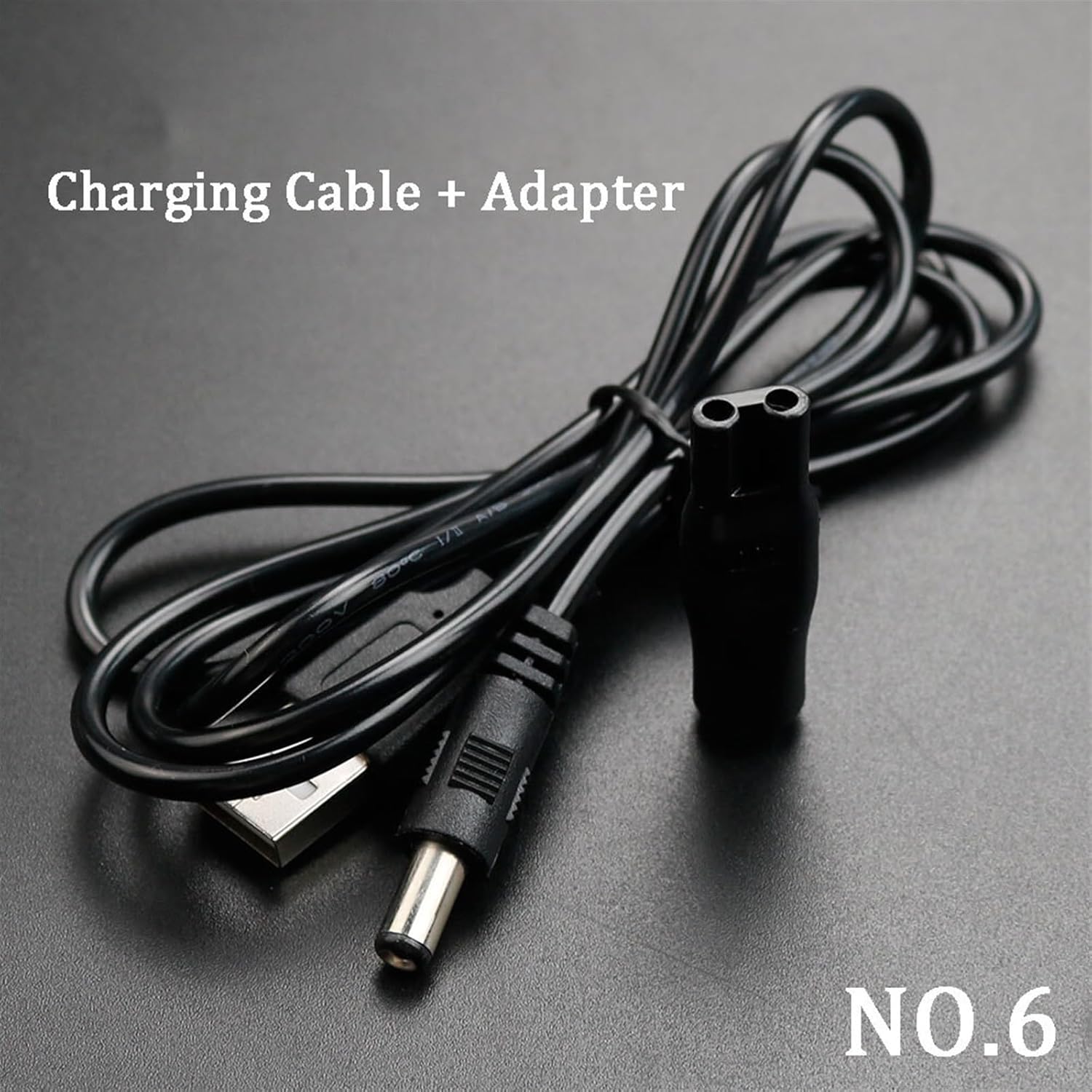 1 Set DC Power 5.5 x 2.1mm Male to C8 Tail Female Adapter Connector Cable Conversion(NO.6)