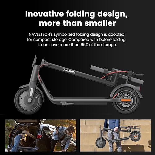 Miniatura 8 de NAVEE Patinete eléctrico, máximo 2019 MPH y 40312515.5 millas, 900 W700 W600 W de potencia máxima, neumático de 10 pulgadas, impermeable IP55,