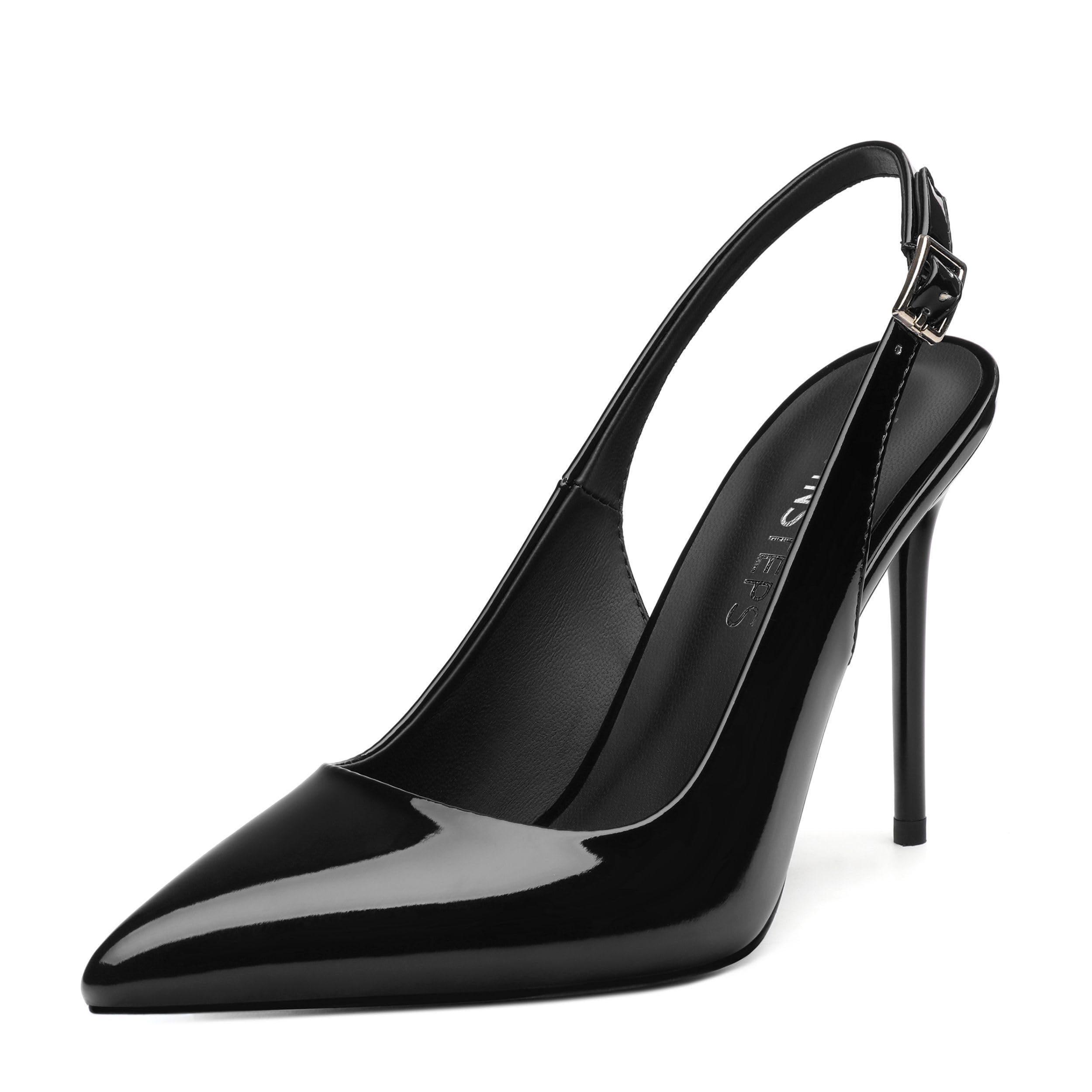 MOVINSTEPS Slingback Heels for Women Pumps Pointed Closed Toe Buckle Sexy Stiletto High Heels Prom Office Work Wedding Fashion Elegant Dressy Shoes 4