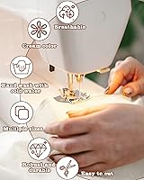 Vista 4 de FIVEIZERO The Yard - Tela de muselina 100 % algodón, 63 pulgadas x 1 yarda, tela calicó beige de peso medio para costura, acolchado, bordado