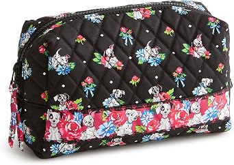 Vera Bradley Premium Cotton Disney Medium Cosmetic Makeup Bag, 101 Dalmatians
