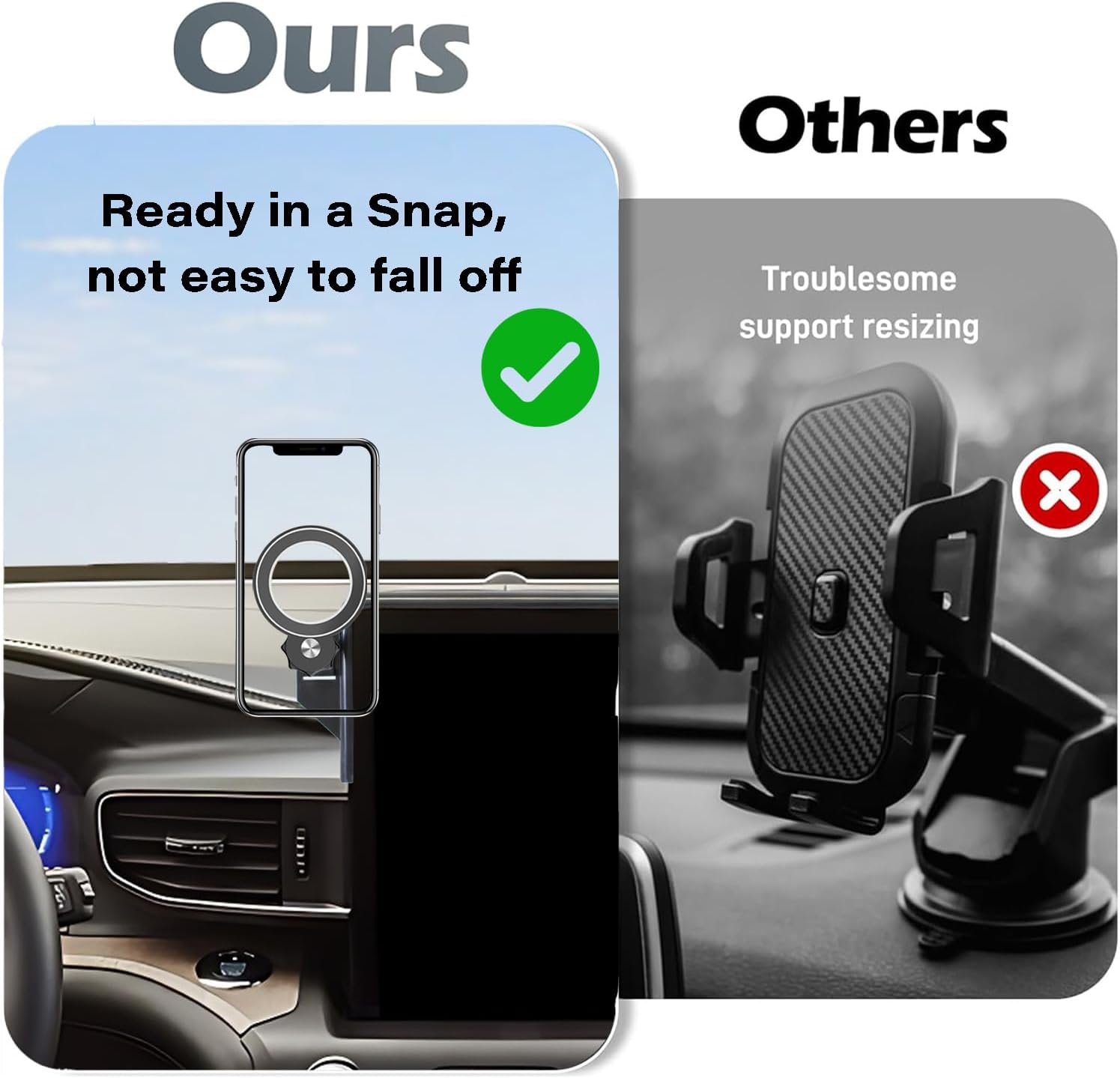 Car Phone Holder for 2019 2020 2021 2022 2023 2024 Ford Explorer Accessories Apply to 10.1 in Screen Fixed Clip Magnetic Cell Phone Mount 360 Degree Rotation with Dashboard Storage Tray