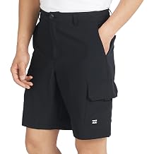 Billabong Mens Quick Dry Performance Fixed Waist 7 Inch Water Friendly Hybrid Cargo Shorts