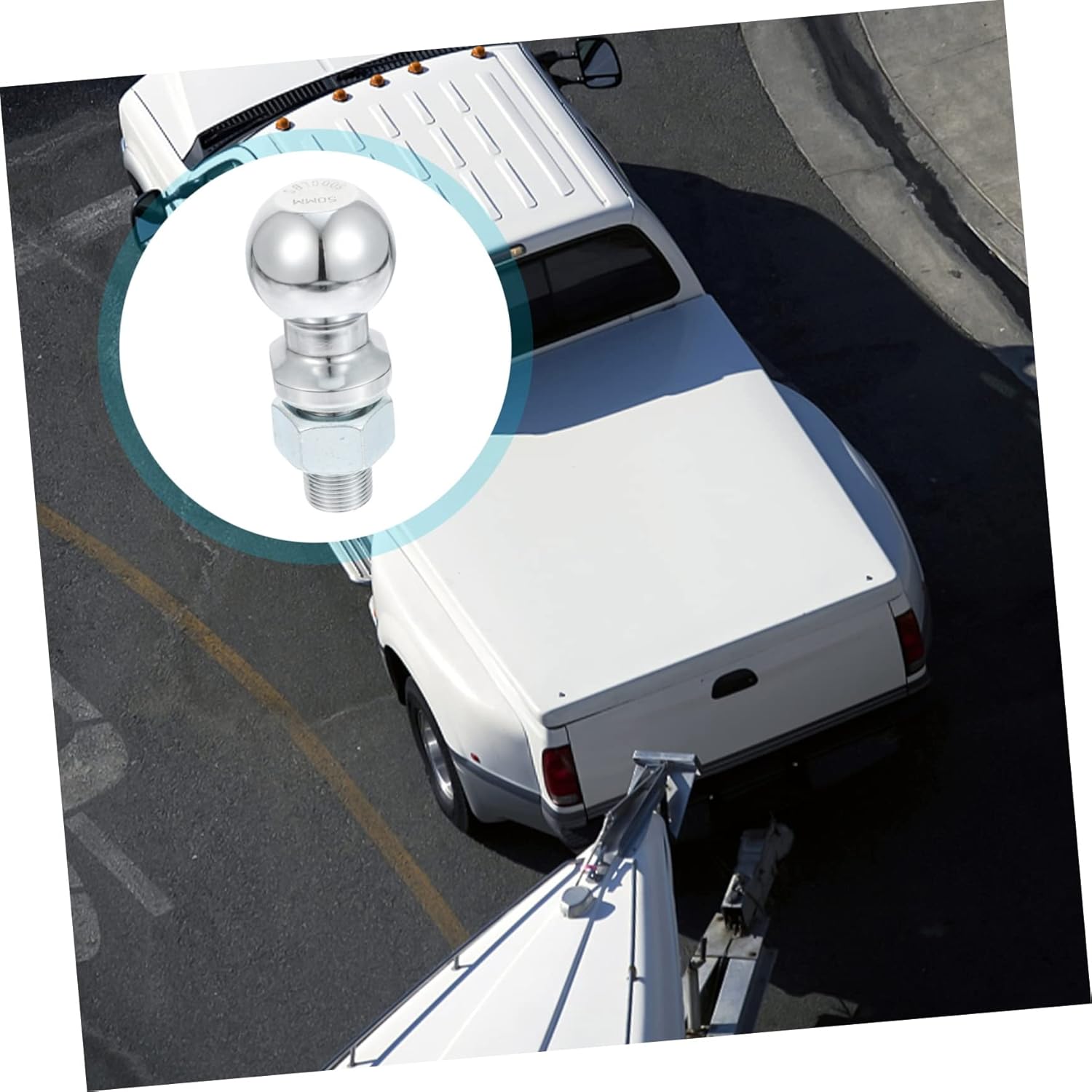 Trailer Hitch Ball Tow Ball Coupling Connector for Trailers Heavy Duty Towing Parts Chrome Plated Durable Design Capacity for Yacht Trailers and More