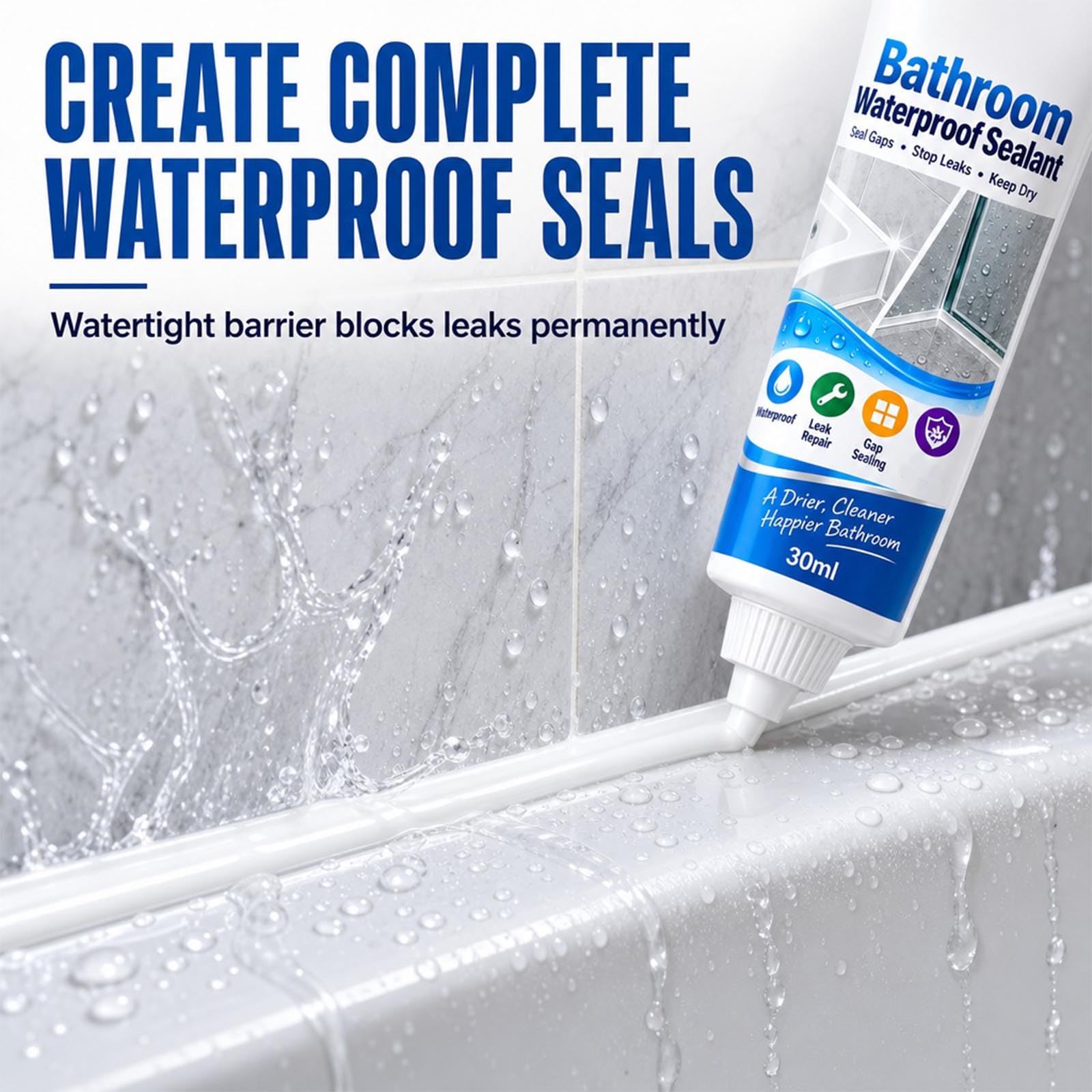 Kit de eliminador de adhesivo y sellador impermeable para baño (3PCS)