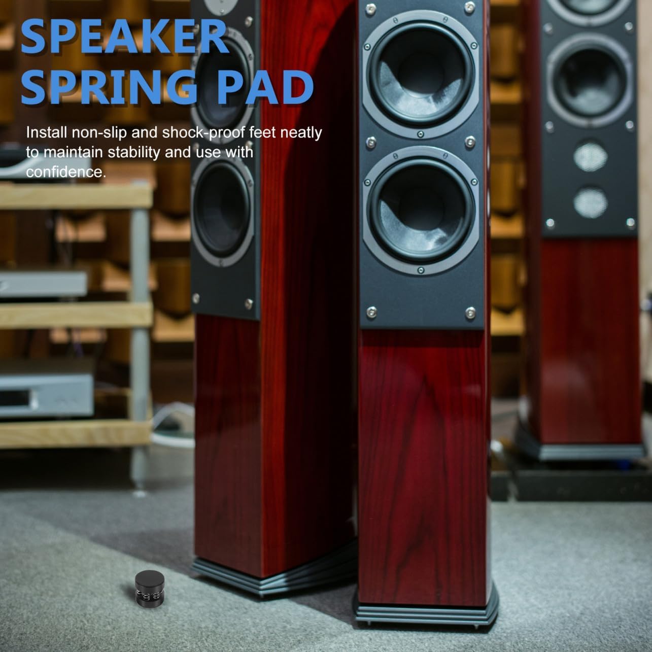 Adjustable Speaker Isolation Floor Stand Spring Speaker Holder Feet Pads 4pcs Home Audio