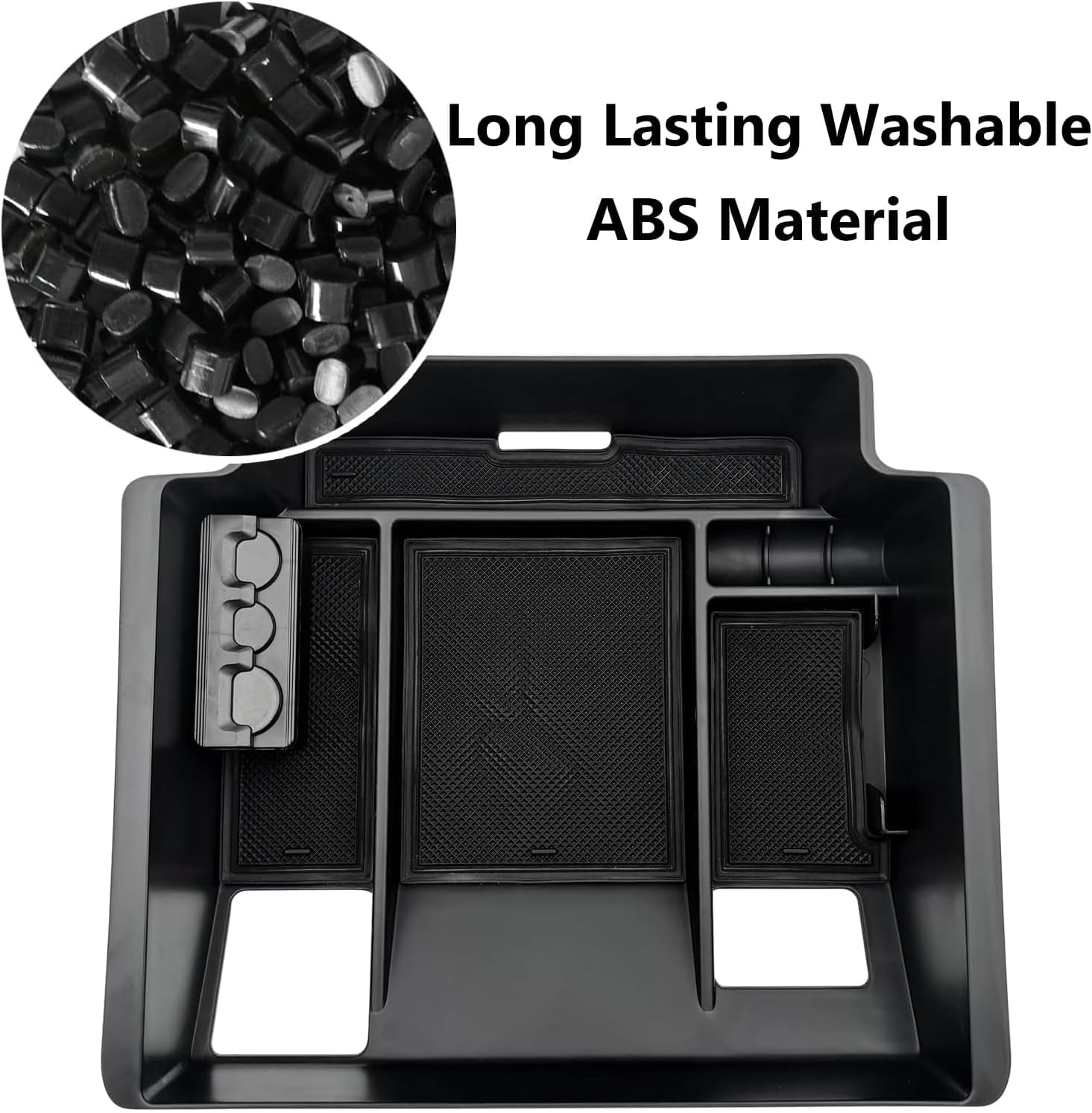 Center Console Organizer fit for GMC 2023 2024 2025 Sierra/Chevy Silverado 1500 Accessories, 2024-2025 2500HD 3500HD (Wireless Charger With Full Console w/Bucket Seats Only)