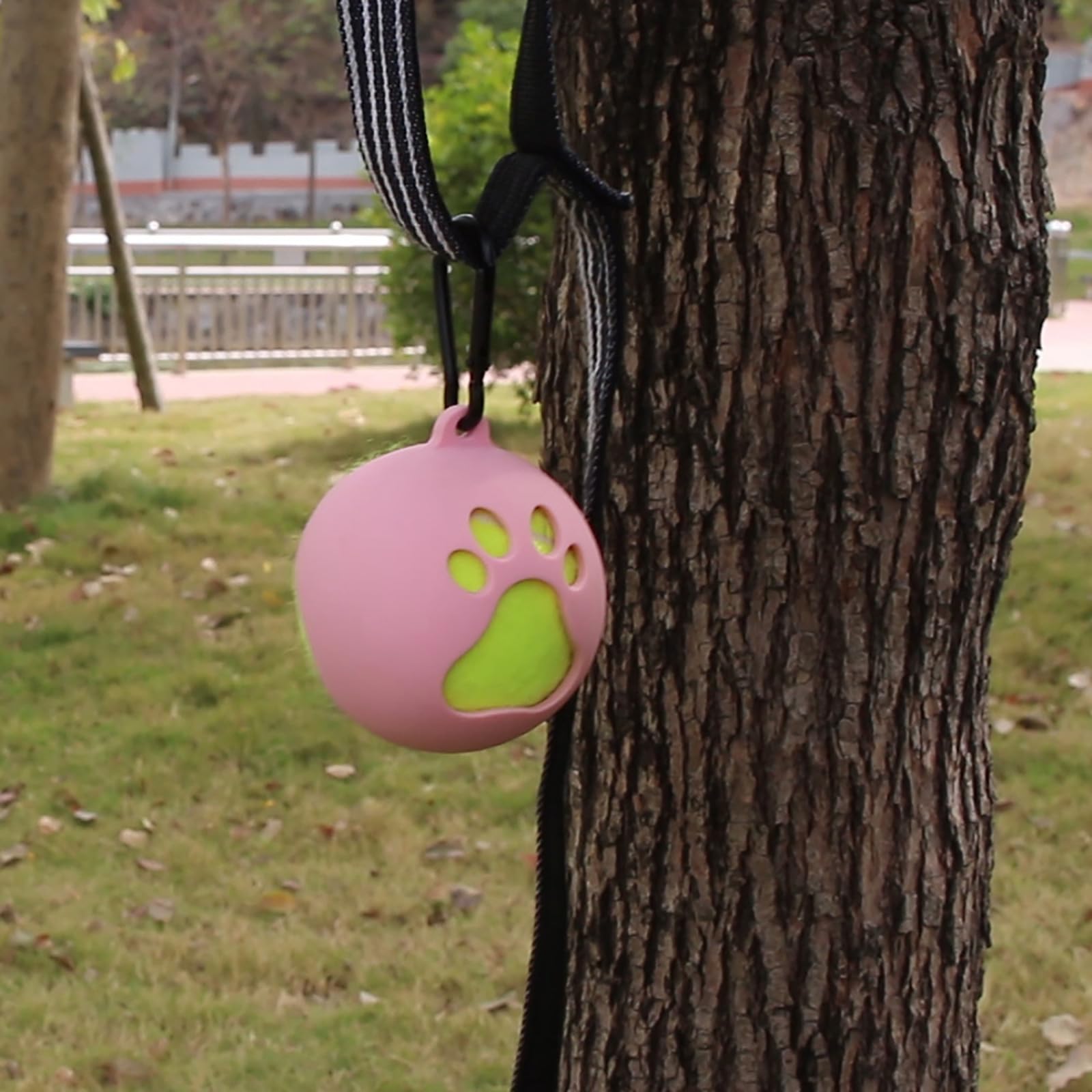 Porte-boule portable pour chien avec laisse Support de balle de tennis pour extérieur