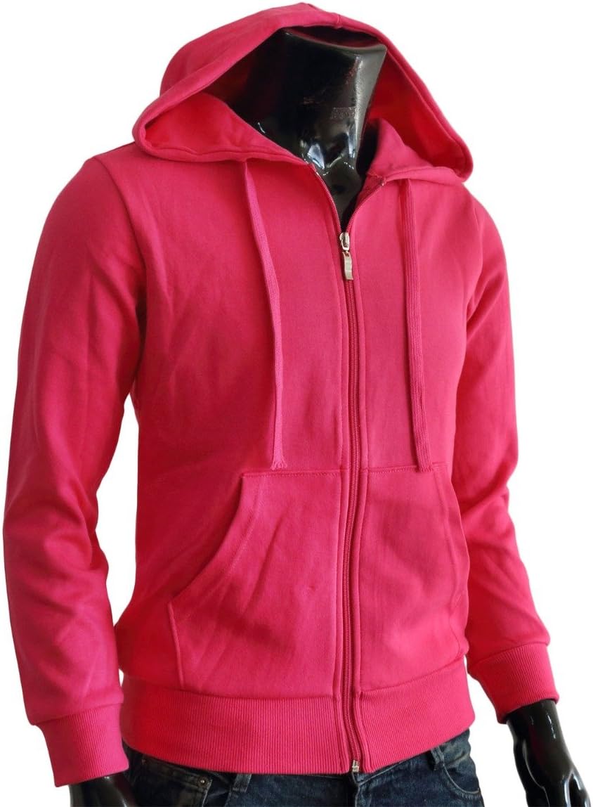 BCPOLO Men's Zip Hoodie Fleece Full Zip Cotton Plain Hoodie Jackets