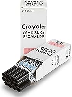 Vista 24 de 12 marcadores de punta gruesa lavables Crayola, Negro