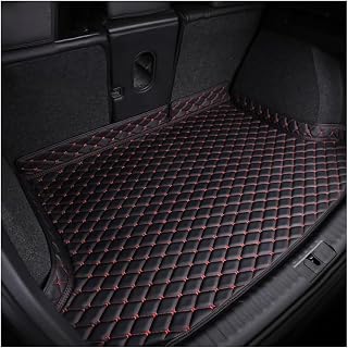 Car Trunk Mat for Toyota New Yaris 10 Series 200 Series February 2020-, Car Cargo Liners Leather Rear Pad Protection Non-Slip Carpet Interior Accessories Anti Slip,Black-Red