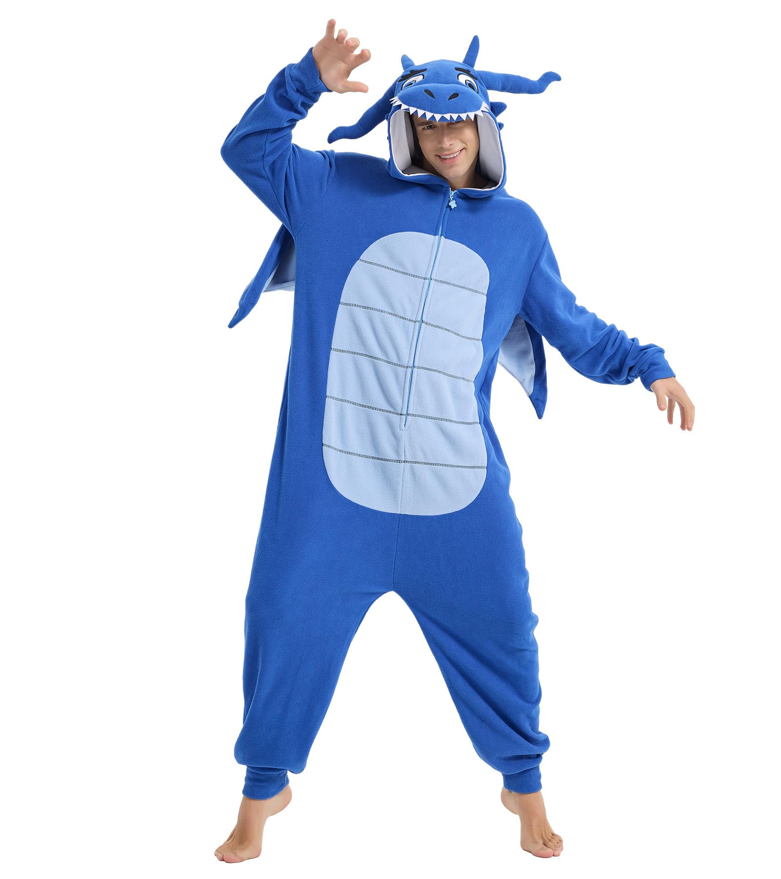 Pijama de dragón para adultos, disfraz de Halloween, ropa de dormir de una pieza
