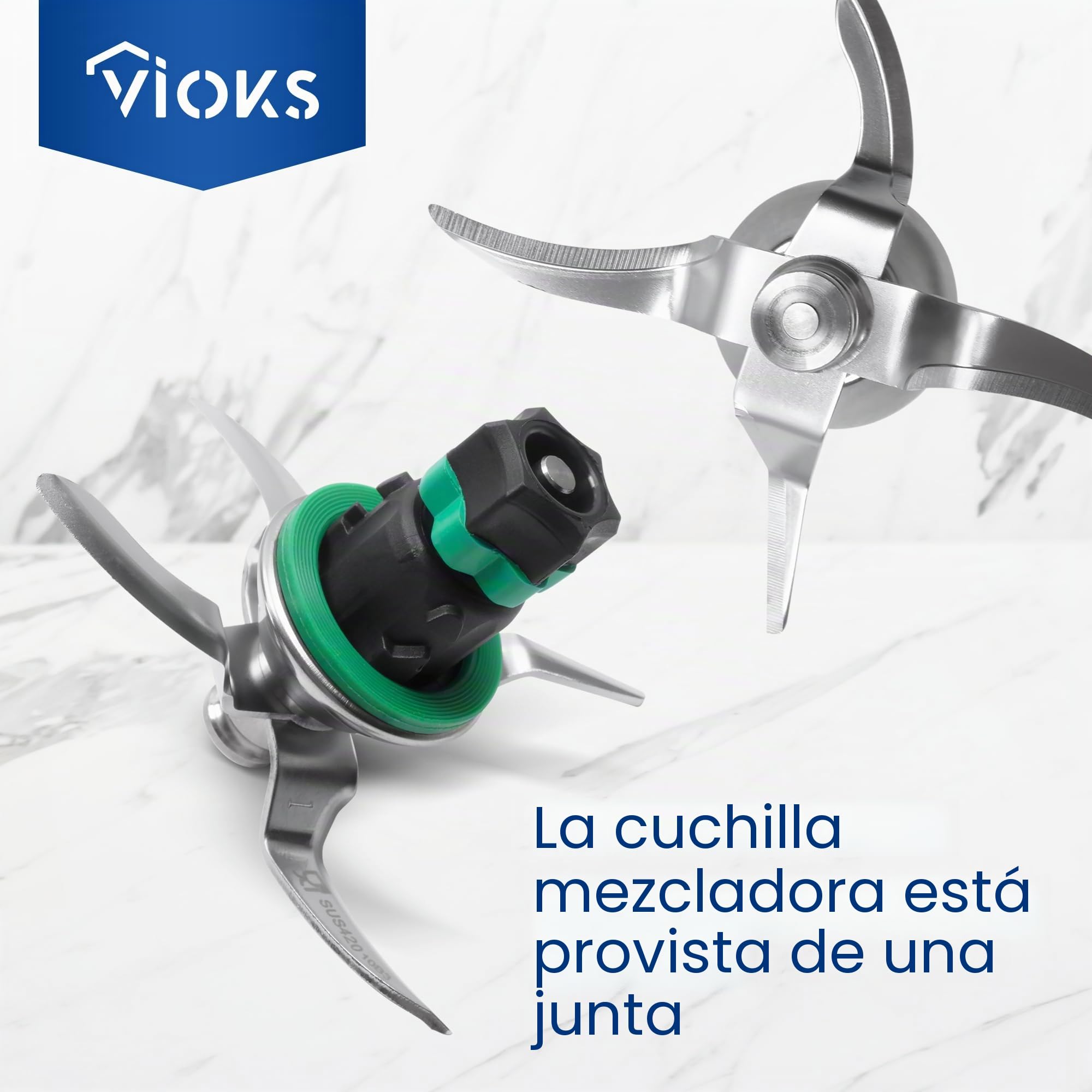 VIOKS Cuchilla de repuesto para Vоrwerk Thermоmix Cuchilla TM6 - Cuchilla de repuesto de acero inoxidable SUS420 Accesorio para robot de cocina TM6