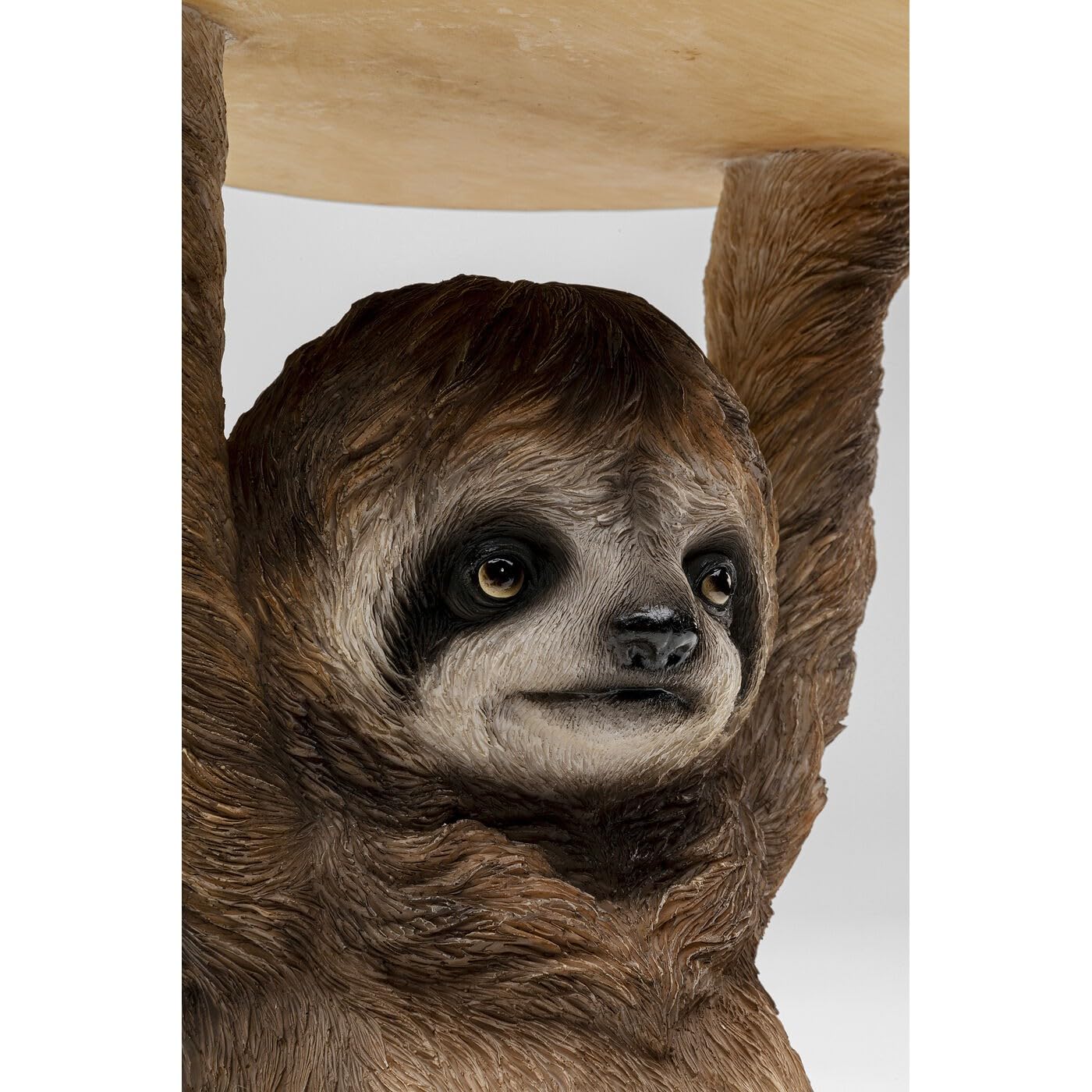 Kare Design Stolik pomocniczy Animal Sloth, brązowy, średnica 22 cm, motyw leniwca, motyw zwierzęcy, stolik do salonu, stolik kawowy, stolik nocny, stolik nocny