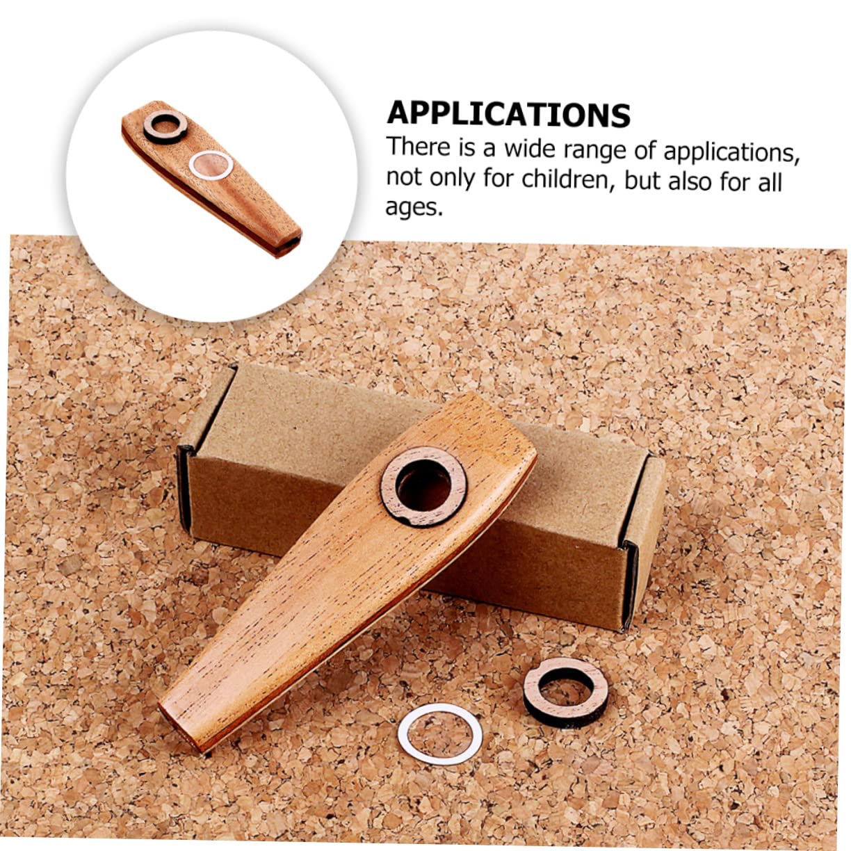 BESTonZON 3pezzi Kazoo Di Legno Per Principianti Strumento Musicale Per Adulti Armonica Portatile Facile Da Usare Per Festività e Attività Musicali