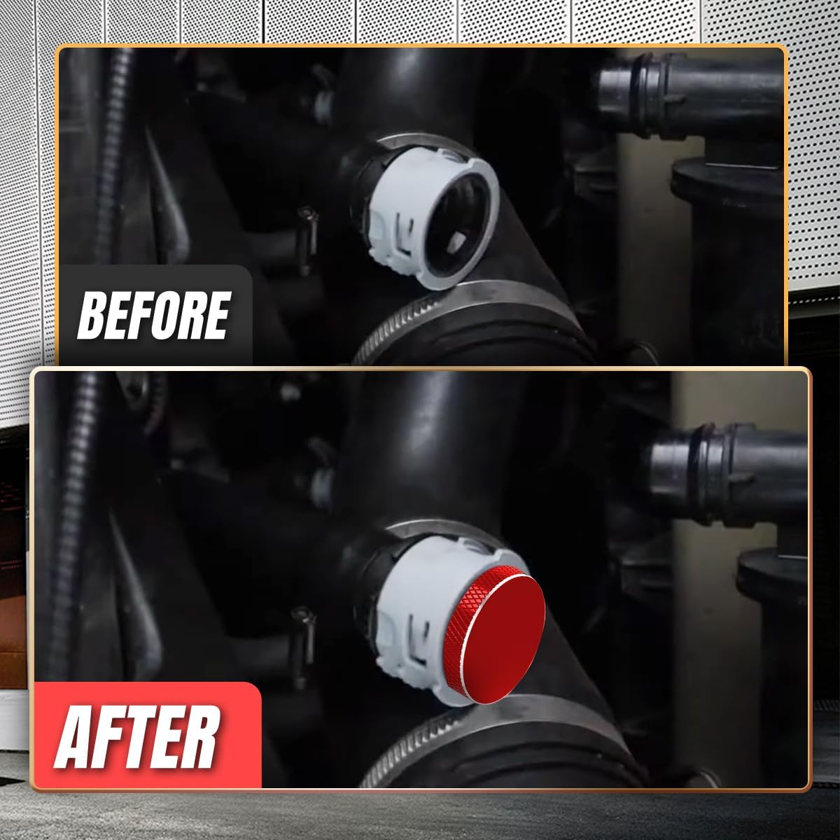 Billet Blow Off Valve Mod,Vent to Atmosphere (VTA) Mod Plug Fuel System Parts for F150 Ecoboost/Raptor Expedition Engines 2.7 3.5L 2013-2023,Quick Conversion Replacement (Red)