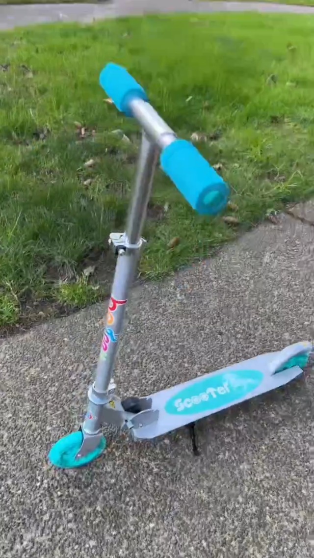 Trottinette Enfant Pliable Avec 2 Roues Clignotantes & Guidon Réglable, Avec Plateforme Antiderapante Sangle De Transport Charge 110kg 94343534