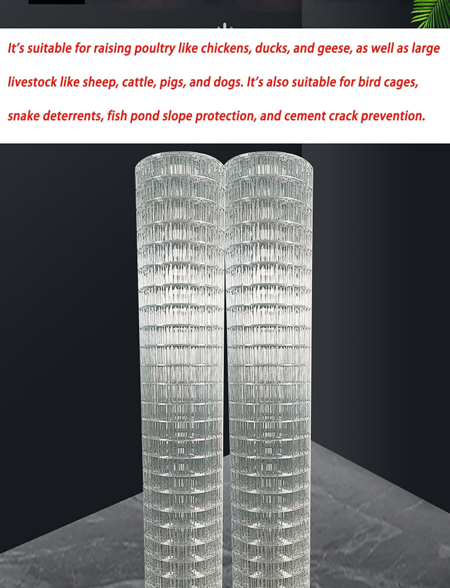 Genérico Malla de Alambre galvanizado, Red for cercados de Animales, Malla metálica, Paneles de Rejilla de Alambre, for conejeras, cercas de jardín, Refuerzo de estuco(32.8x4ft)