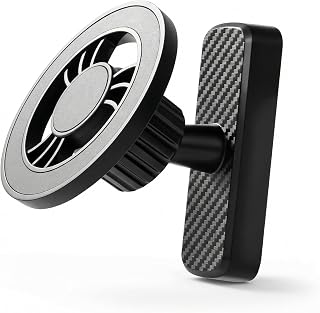 Magnetic Cell Phone Holder - Double Sided Holder, 360° Swivel Mobile Phone Holder Magnet for iPhone 16 15 14 13 12 & Android, Portable Metal Holder for Gym Equipment, Golf Carts and Tables