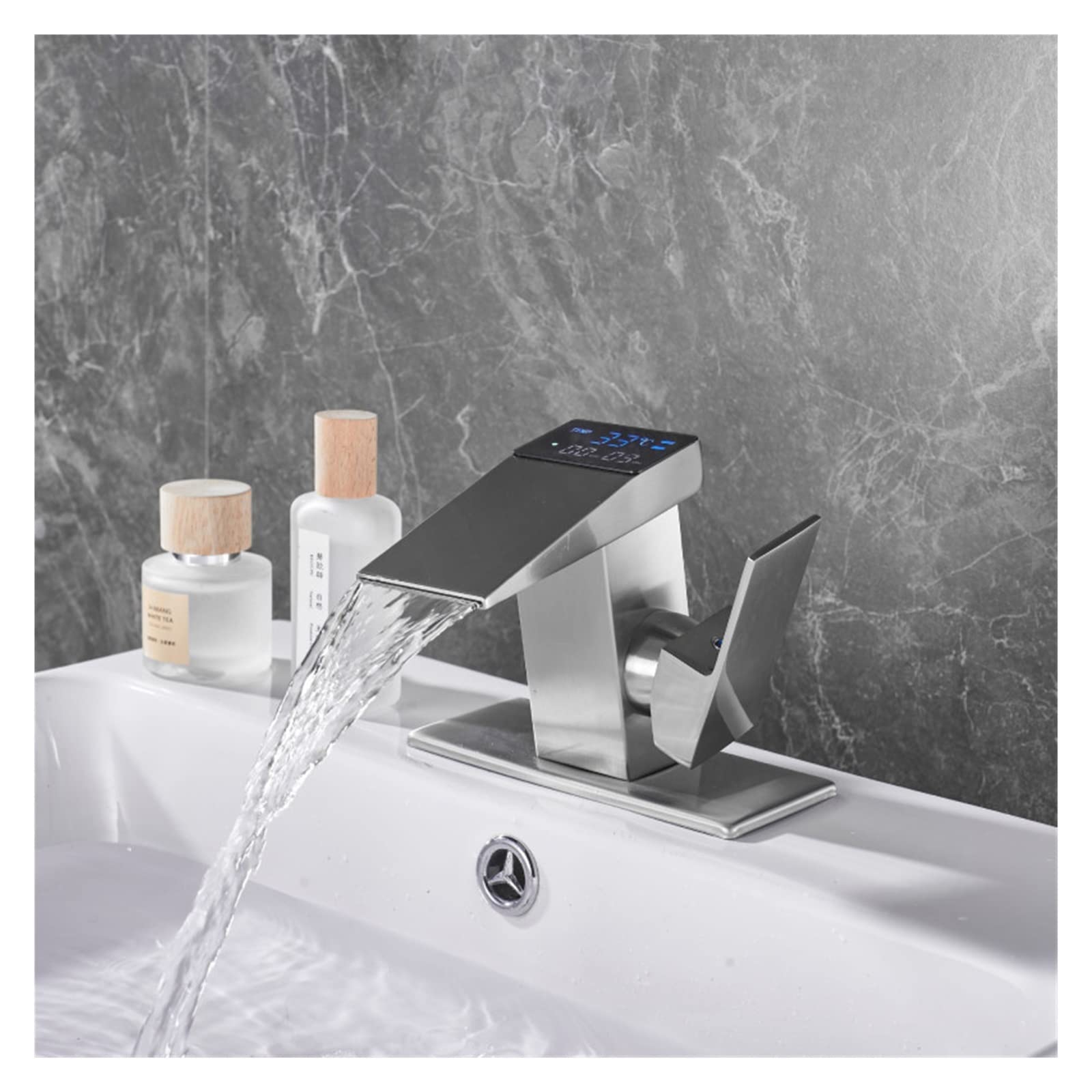 Mélangeur d'eau en acier inoxydable avec écran LED pour un flux stable