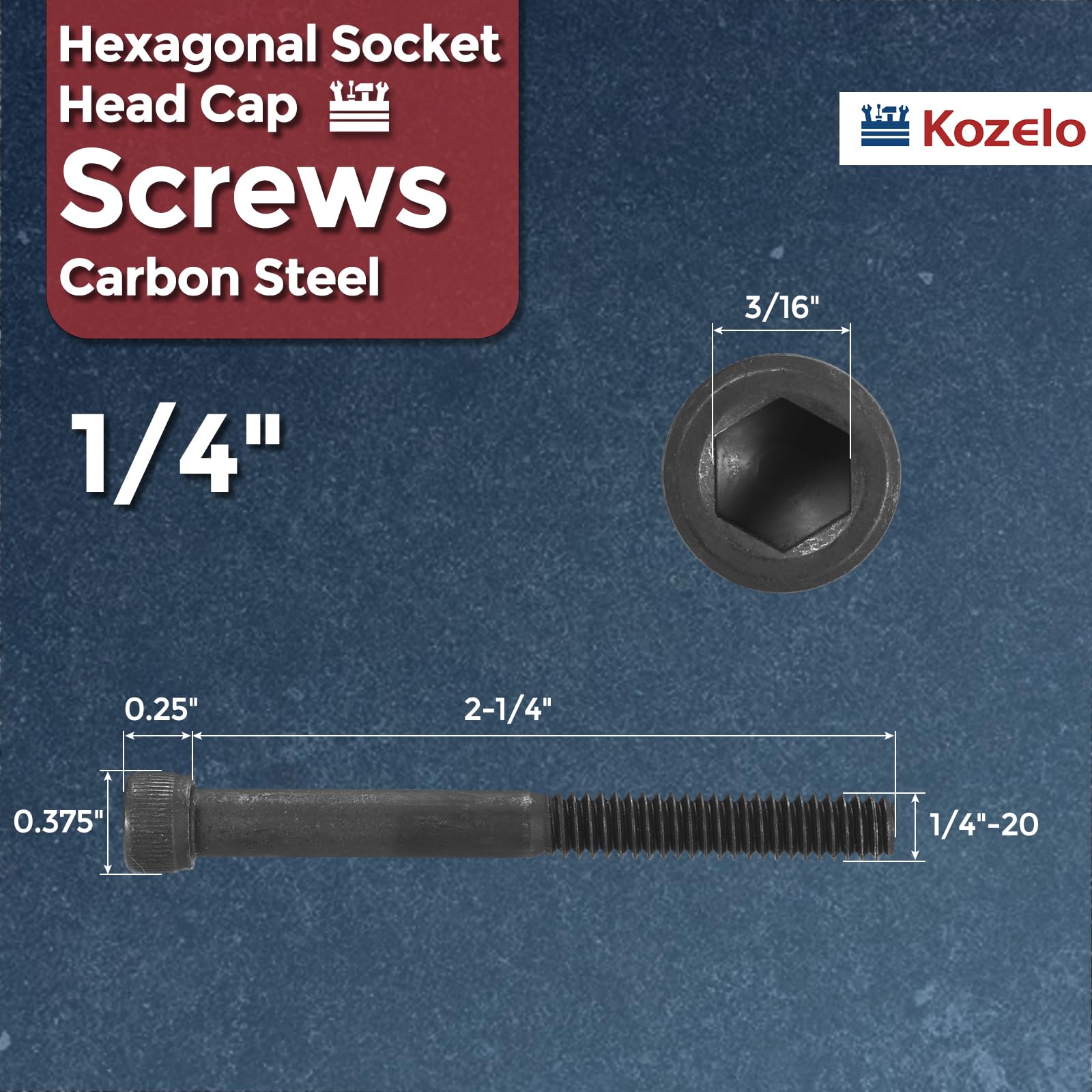 Kozelo 20pcs Socket Head Cap Screws - Image 2