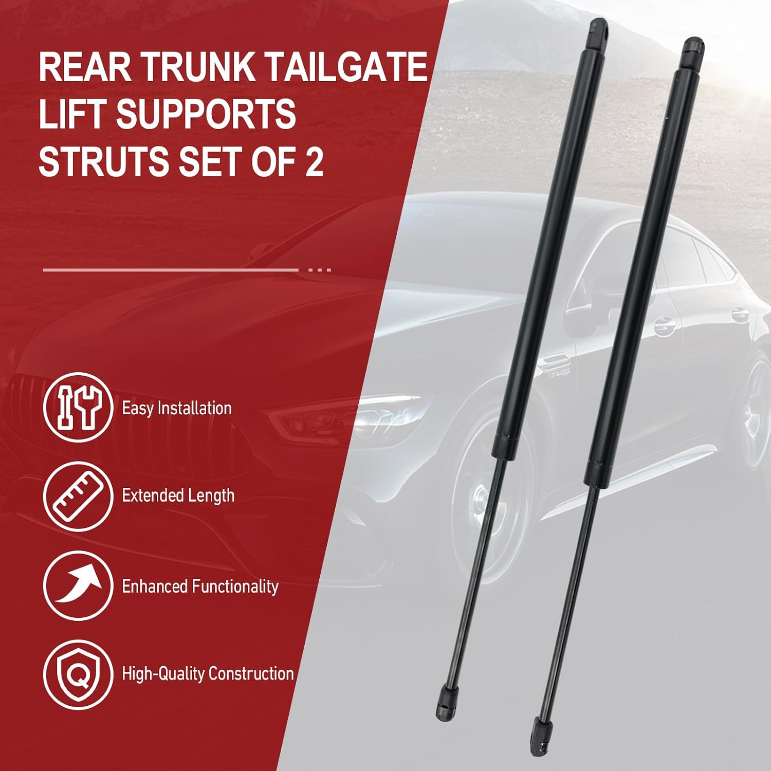 Rear Trunk Tailgate Lift Supports Struts Set of 2 Compatible with Lexus RX350 RX450h 2010 2011 2012 2013 2014 2015 Replaces 6756 PM3066