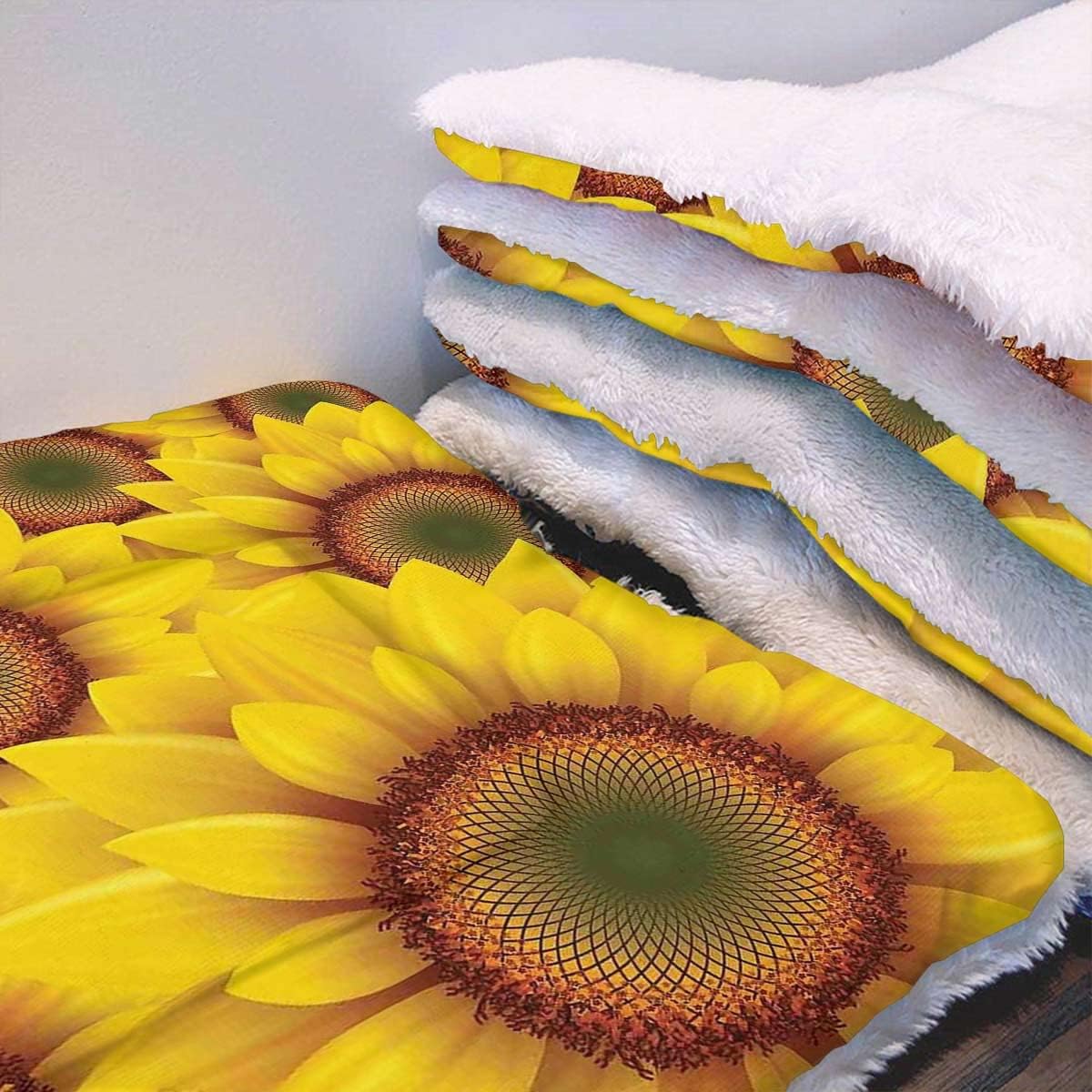 review Orange Yellow Thermal Pet Mat Bed Liner Summer Happiness Colorful Nature Print Ultra Soft Warm Plush Puprug Puppy Bed Cushion Sunflower Field 14