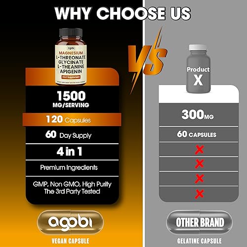 Miniatura 4 de Cápsulas de L-treonato de magnesio de 1500 mg - Soporte de fórmula extra concentrada - 120 píldoras - Sin gluten, sin OMG