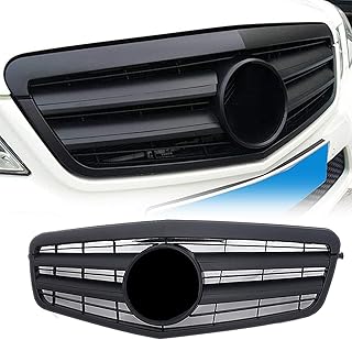 XKCCHW Grille de calandre Avant W212 pour Classe E W212 2010-2013, Grille de radiateur de Pare-Chocs Avant Automatique ABS, Noir Mat