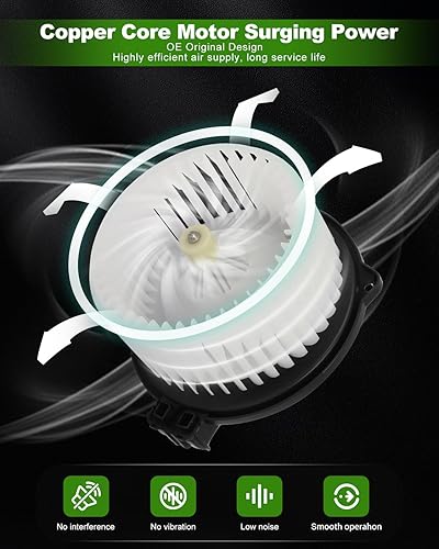 Vista 1107 de SCITOO 700188 Reemplazo del motor del ventilador HVAC con jaula de ventilador para Toyota Tacoma 2005-2015, reemplazo OE - 87103-04043, 87103-04044