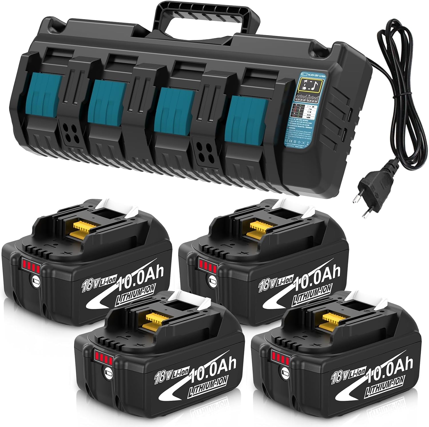 Ersatzakku für Makita Akku 18V für BL1860B BL1850B BL1850 BL1860 BL1845 BL1840 LXT-400
