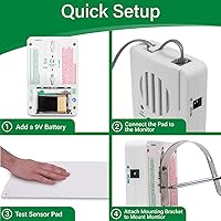 Vista 7 de Smart Caregiver® Bed and Chair Exit Alarm System for Fall/Wandering Prevention – Know When They get up! Includes Monitor with 10in x 30in Bed Sensor