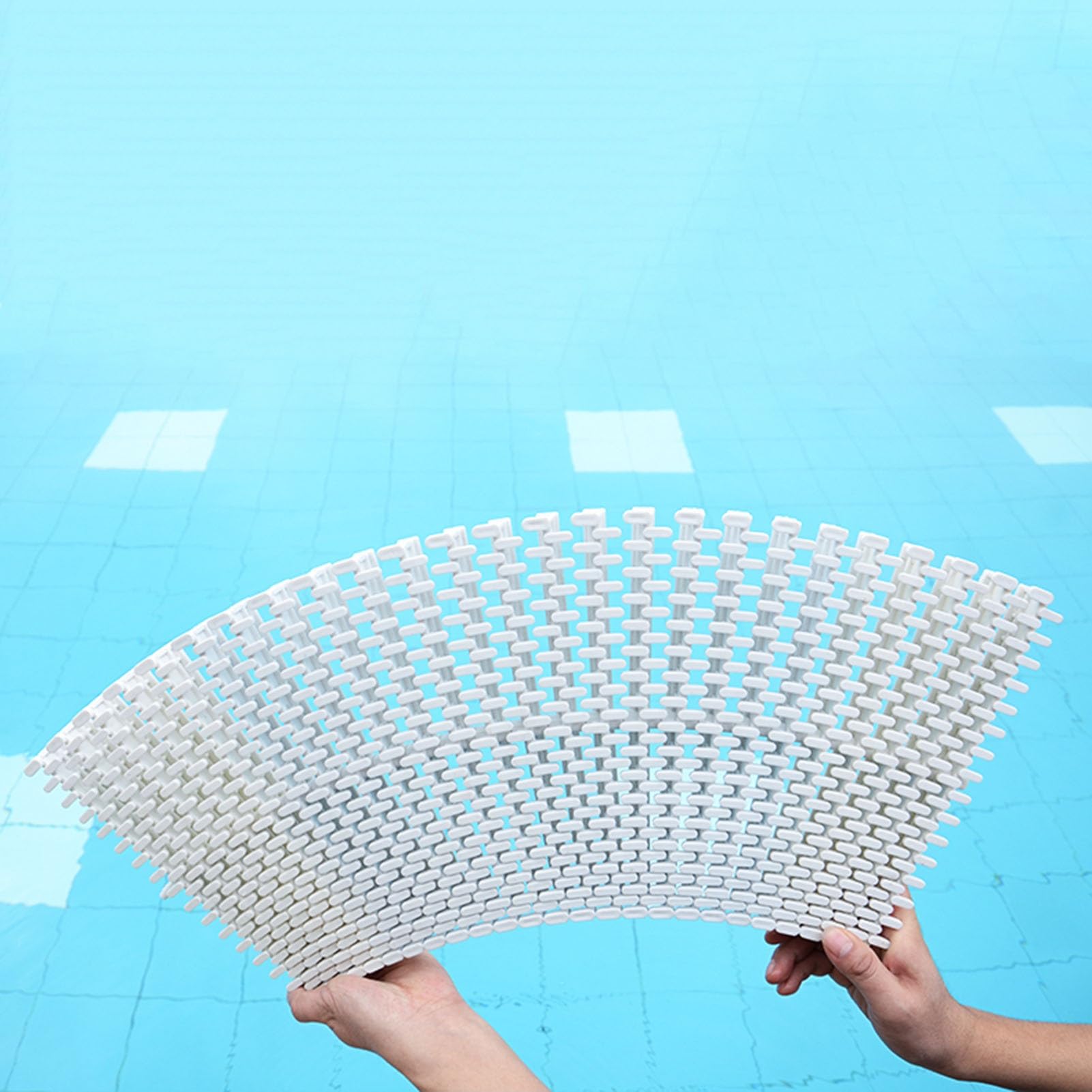 Griglie per piscine, griglia di drenaggio per piscine in plastica PPS resistente, griglia di troppo pieno 18x18 cm per patii, vialetti e bordi piscina - 1 pezzo, accessorio essenziale per il supp