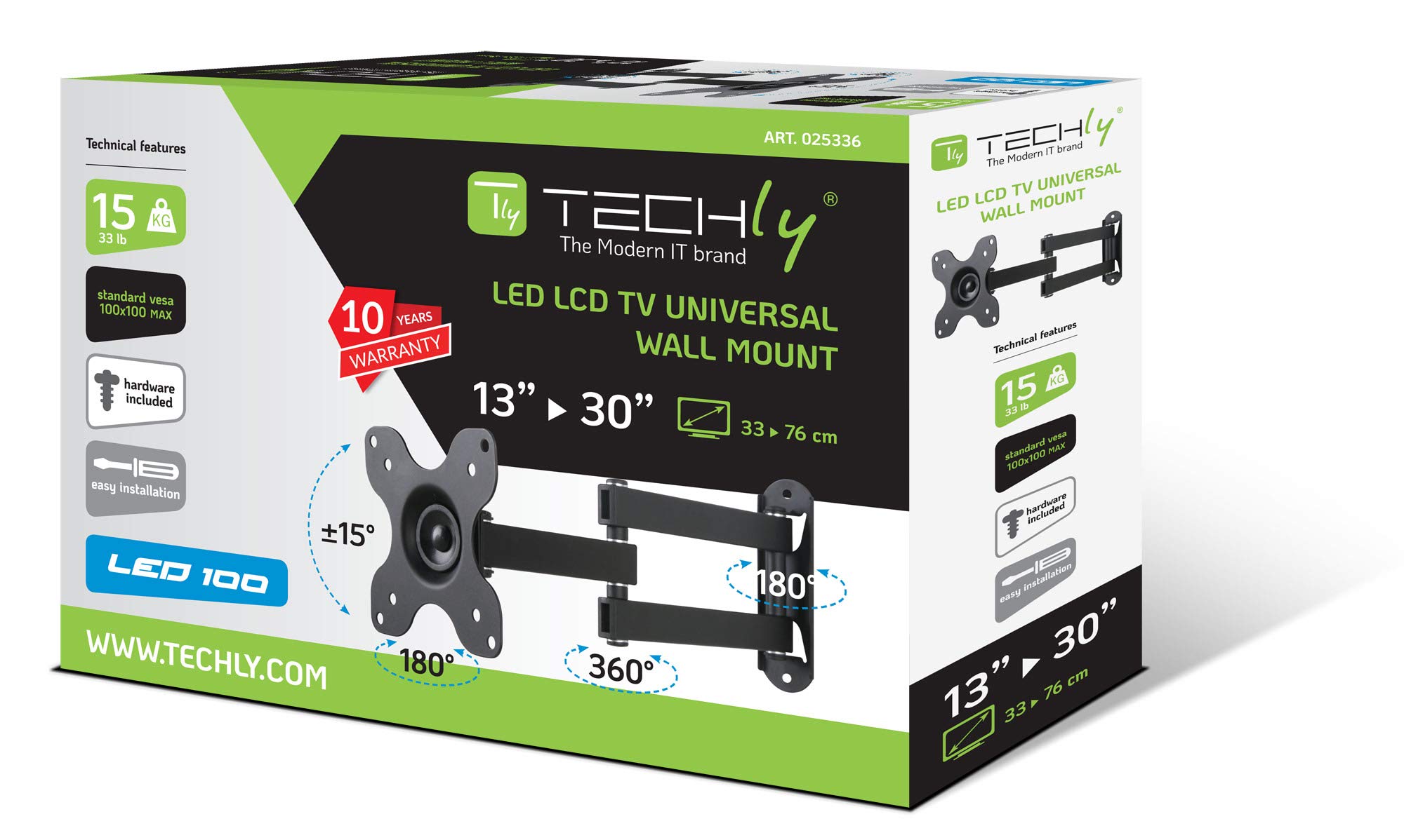 TECHly ICA-LCD 923B 2-Joints Tilting TV Wall Mount Suitable for 13