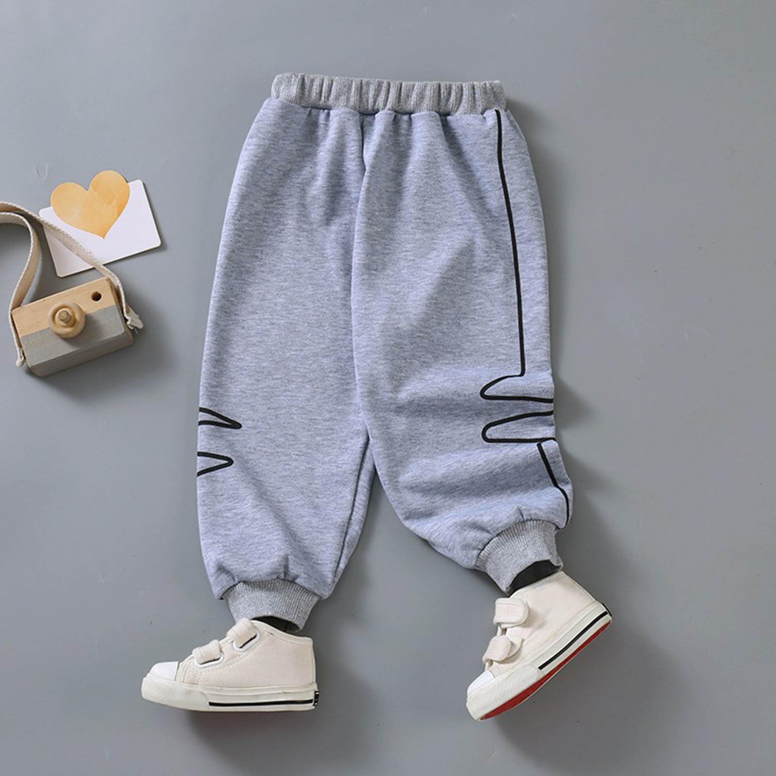 Genérico Pantalones de Chandal Niño Pantalones Deportivos para Niño con Estampado Curvilíneo Confortables y Versátiles para Juego Activo Infantil