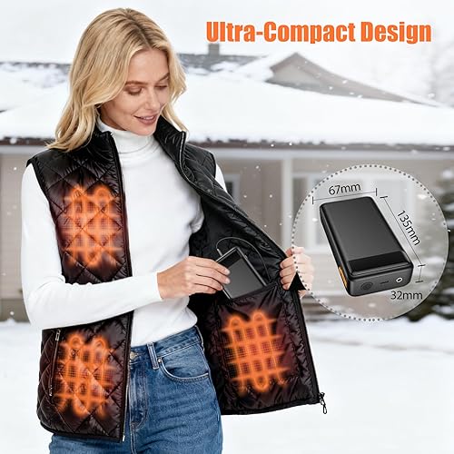 Miniatura 8 de Batería de 7.4V 5V 25000mah para Veats Calefaccionados, Chaquetas para ORORO, Venustas, Batería recargable para chalecos de calefacción, chaquetas,