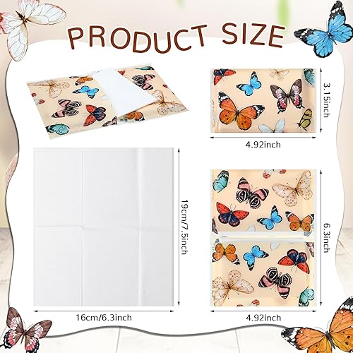 Miniatura 84 de Geyee Paquete de 50 paquetes de pañuelos faciales de viaje, pañuelos desechables de bolsillo para invitados de boda, viajes, bolsa escolar