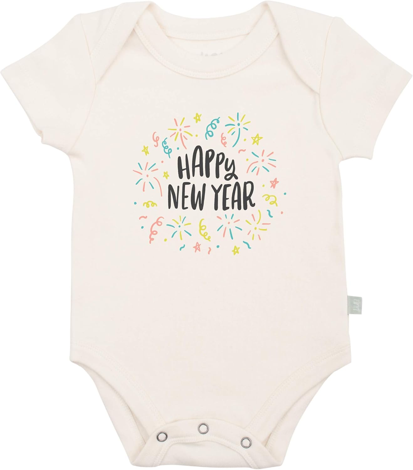 Finn + Emma Organic Cotton Graphic Baby Bodysuits – Gender Neutral Onesie for 0-12 Months in Multiple Sizes and Styles