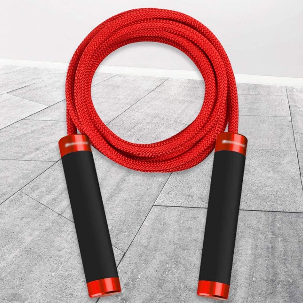 Springseil Erwachsene Fitness Verstellbares Springseil Gymnastikübung Silikagelgriff Mutiges Baumwollseil Fitnesstrainingsgerät Ausdauertraining