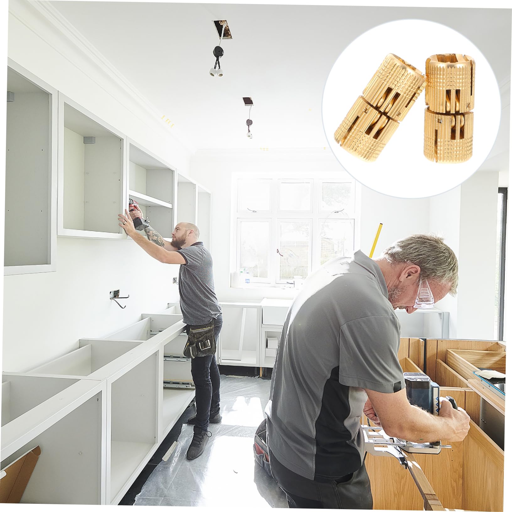 ULTECHNOVO Home Improvement Hidden Pivot Hinge Pure Copper 2pcs Rotation Hinge for Window and Do