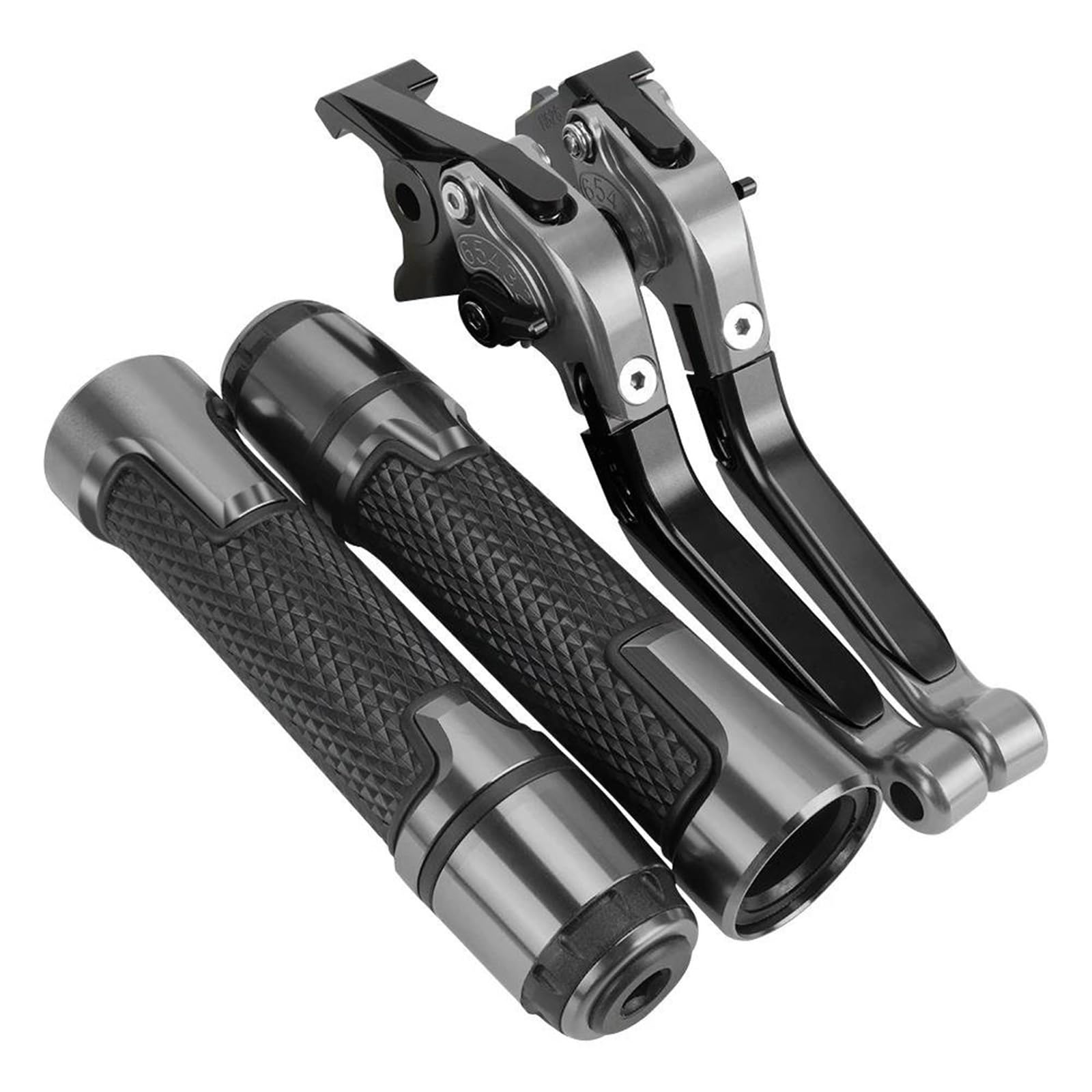 GQUIKGW Replace Brake Clutch Levers Motorcycle Parts Handles Adjustable Folding Extendable for Y-AMAHA FZ600 FZ 600 1987 1988 1989(Black4)