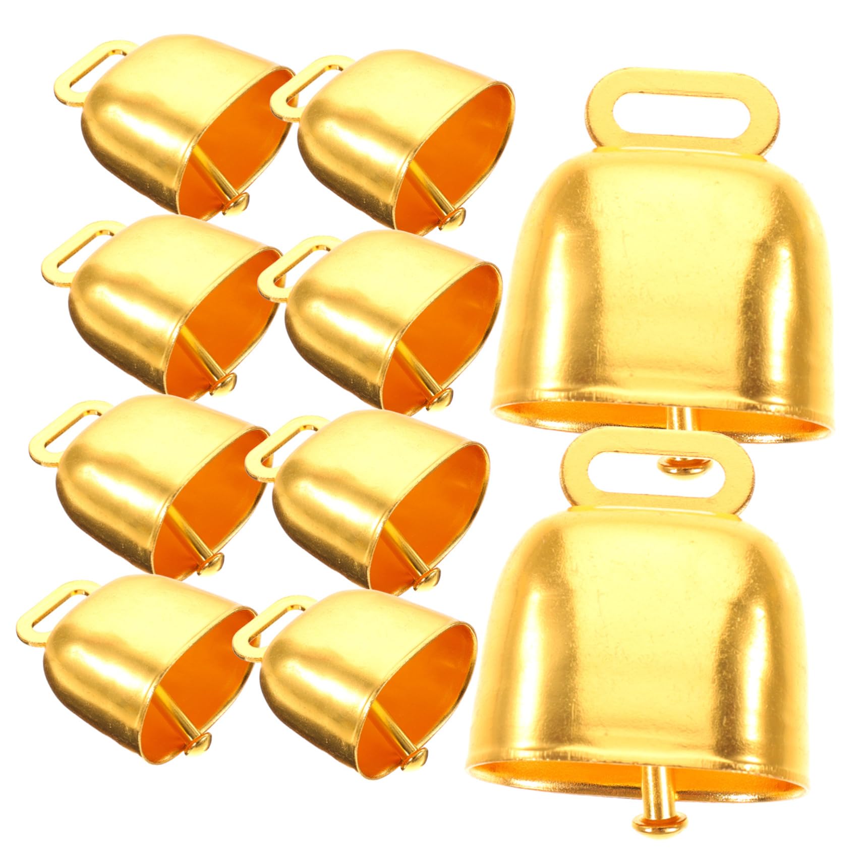 FAVOMOTO Crisp Sound Metal Cow Bells Livestock Hanging Bells Decorative Farm Animal
