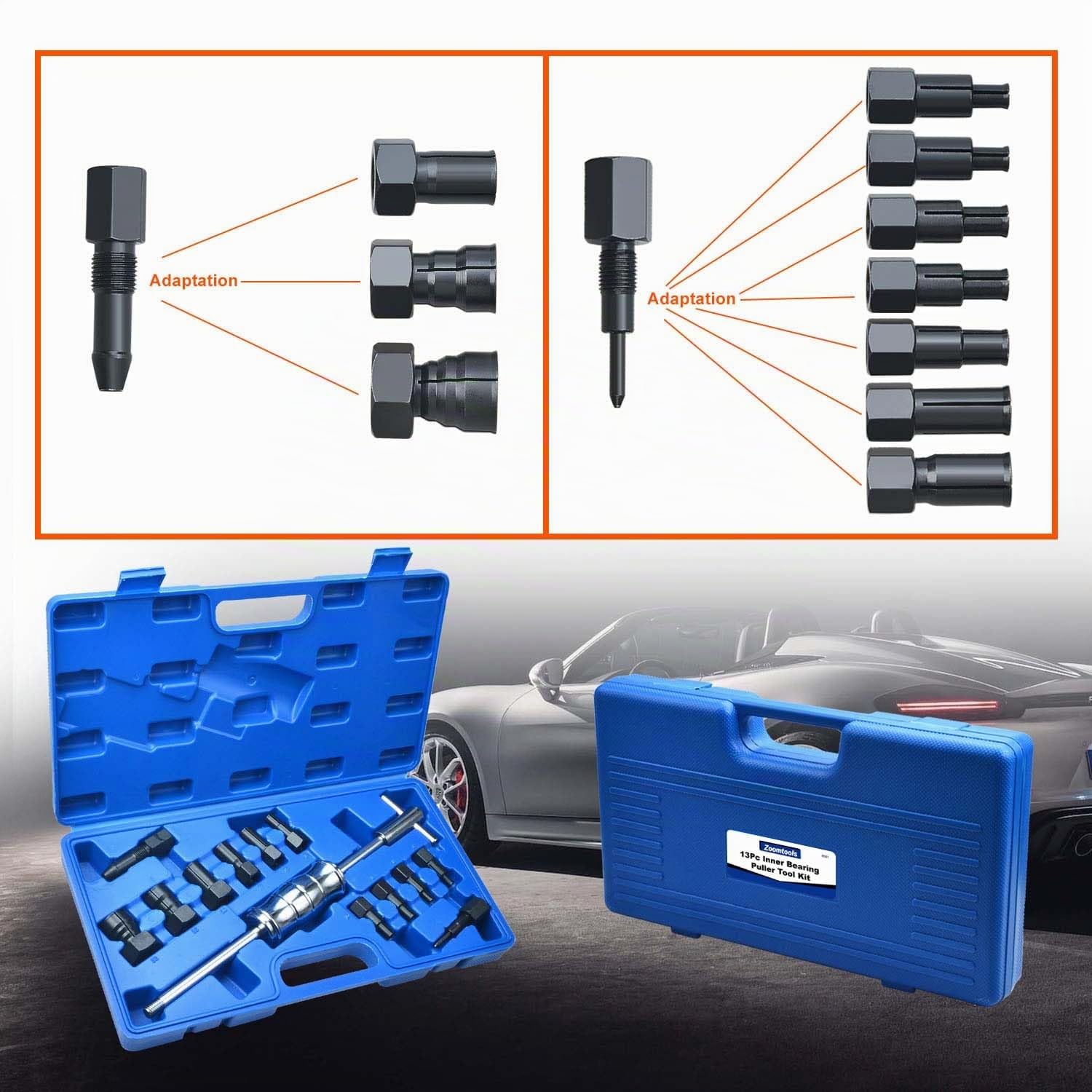 13 Pcs Extracteur de Roulement Intérieur 8-32 mm, Marteau Coulissant pour Voiture et Moto (13PC 2X(8+10mm))
