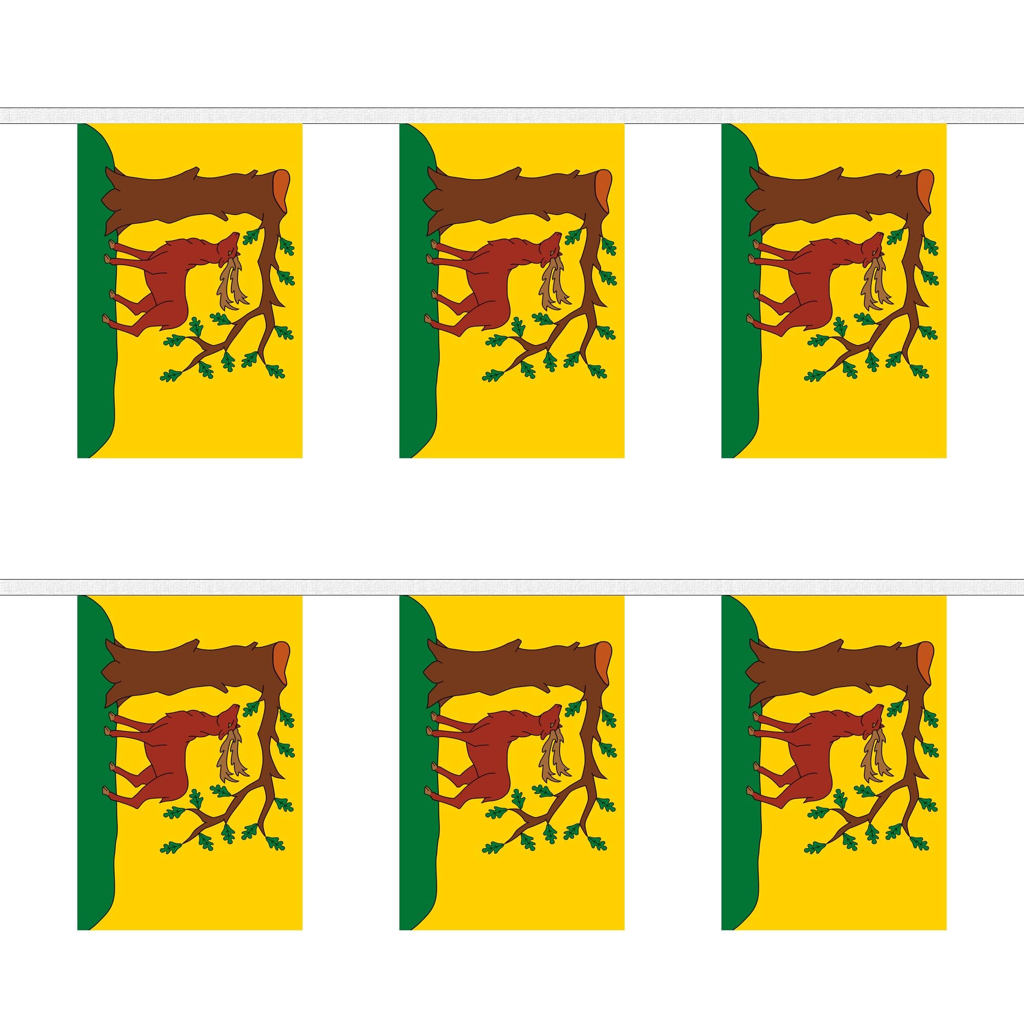 Flagtex Berkshire Fabric Bunting – 9m with 30 Flags – Indoor & Outdoor Decoration – String Flags Banners English County Southern England — image 1