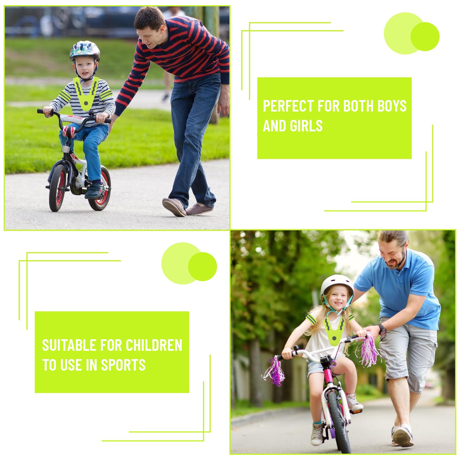 Kinder Warnwesten Set - 3 Sicherheitswesten + 6 Reflektor Armbänder Für Sichtbaren Schutz