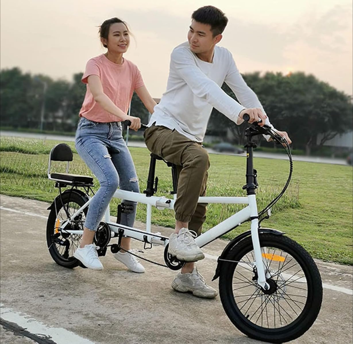 Amazon | 人乗り 折り畳み 20inch二人乗りみタンデム自転車 二人で