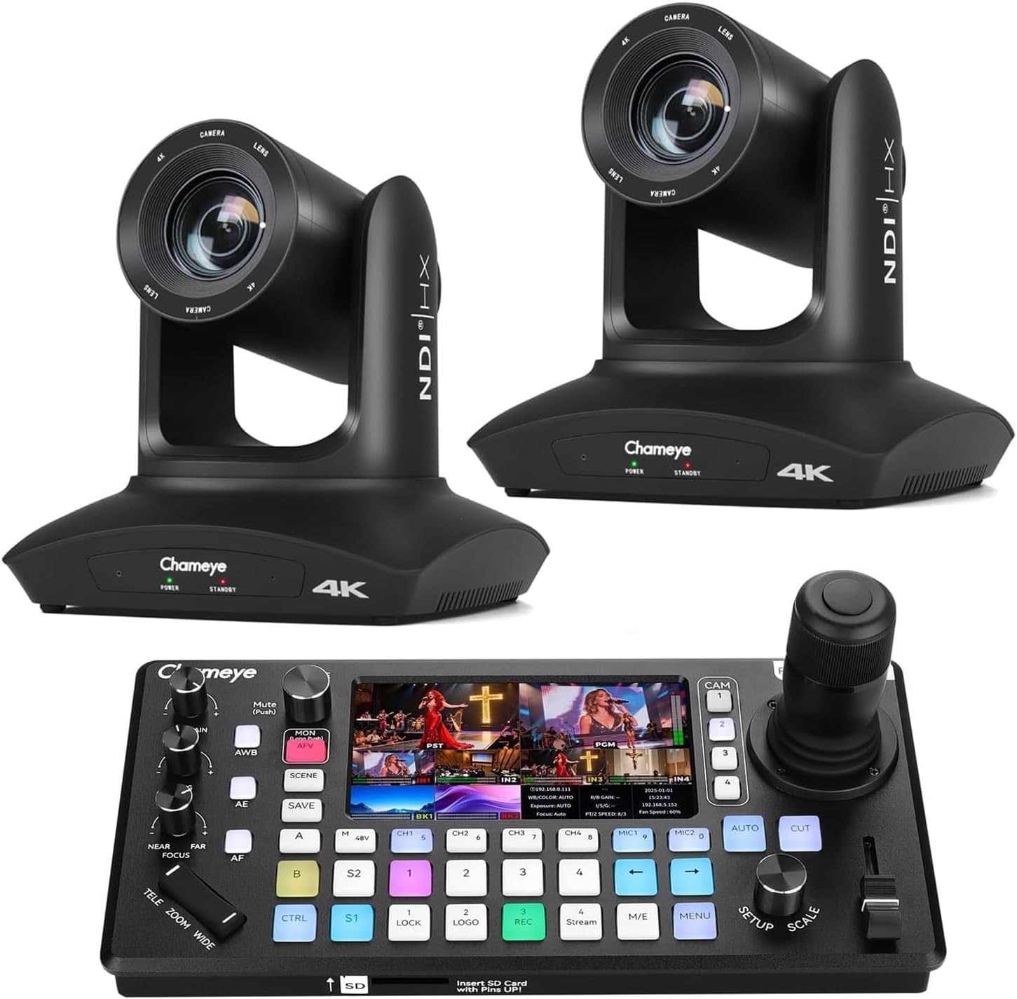 Chameye 4K NDI PTZ Camera with...