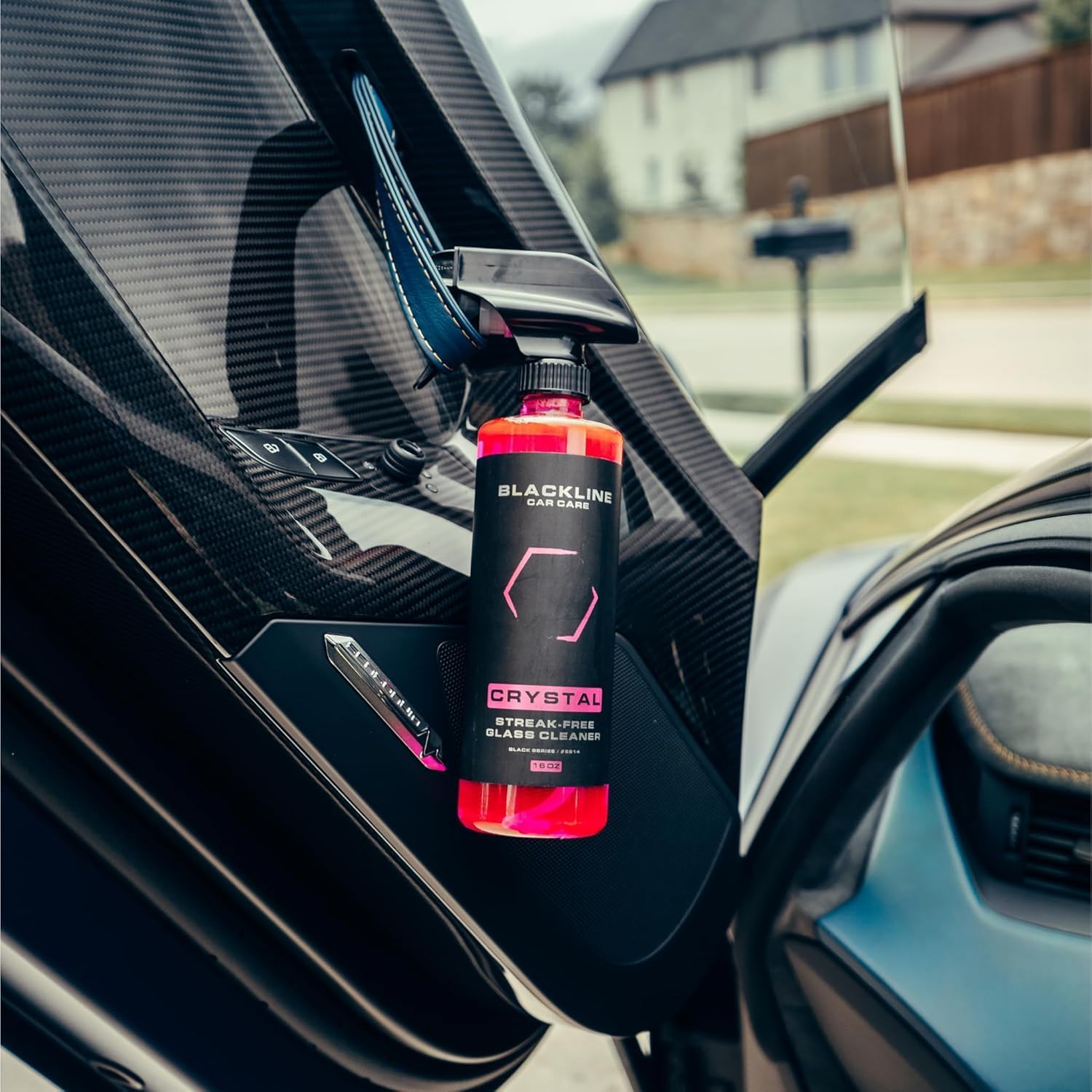 Blackline Glass Cleaner - Works on Glass, Windows, Mirrors & Navigation Screens. Tint Safe Car Window Cleaner - 16 fl oz bottle, Streak Free Spray - Image 5